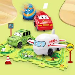 Rail Car Puzzle Mat with Car Track Details 2