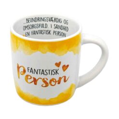 Mugg Fantastisk Person – dansk text