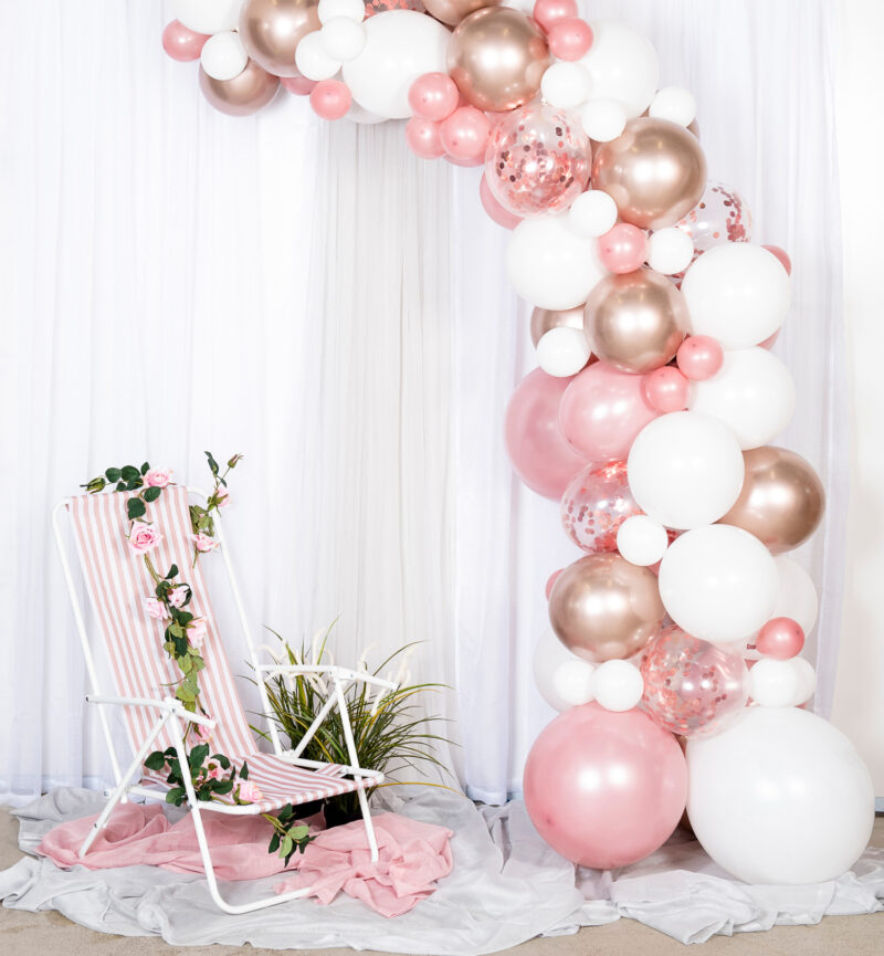 Ballongbåge Roséguld 5 meter DIY kit - Bild 2