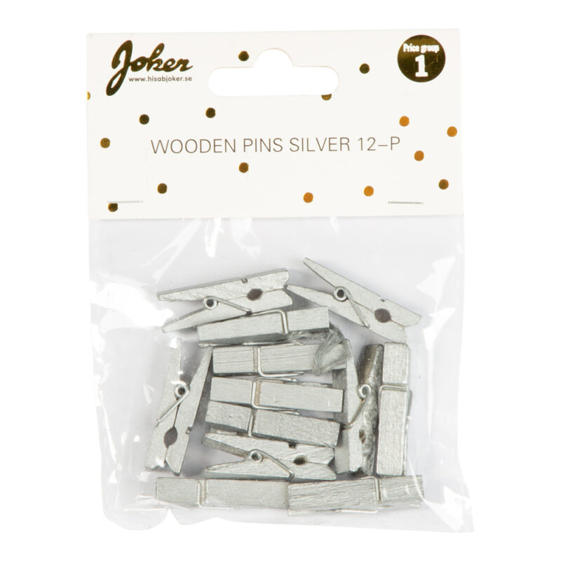 Klädnypor Mini Silver