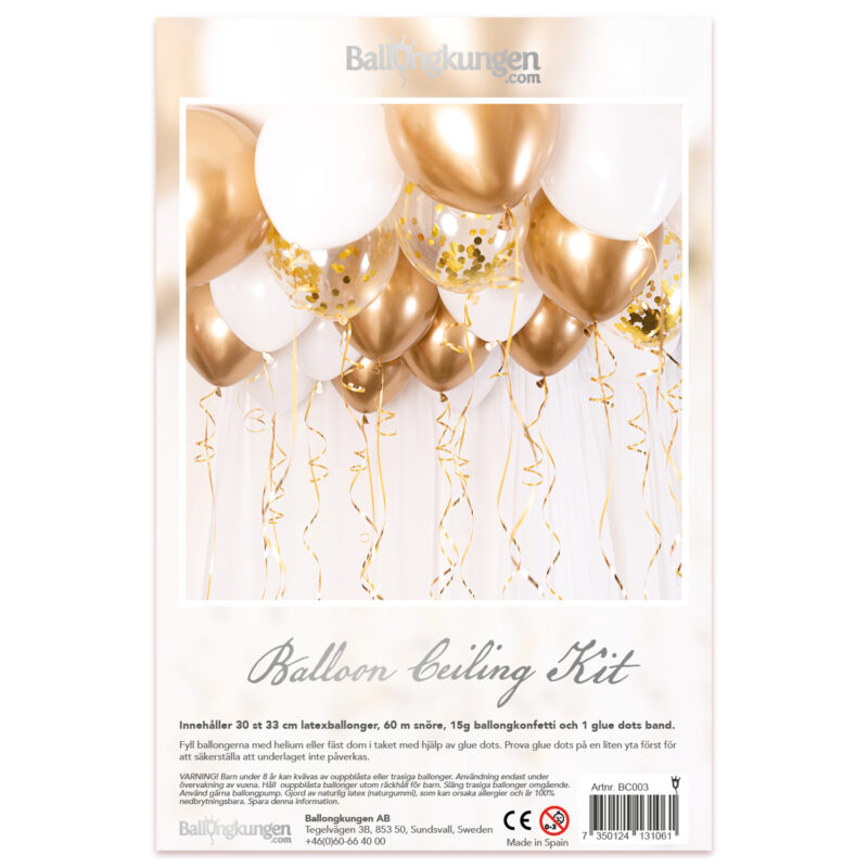 Takballonger Guld Chrome Kit - Bild 2