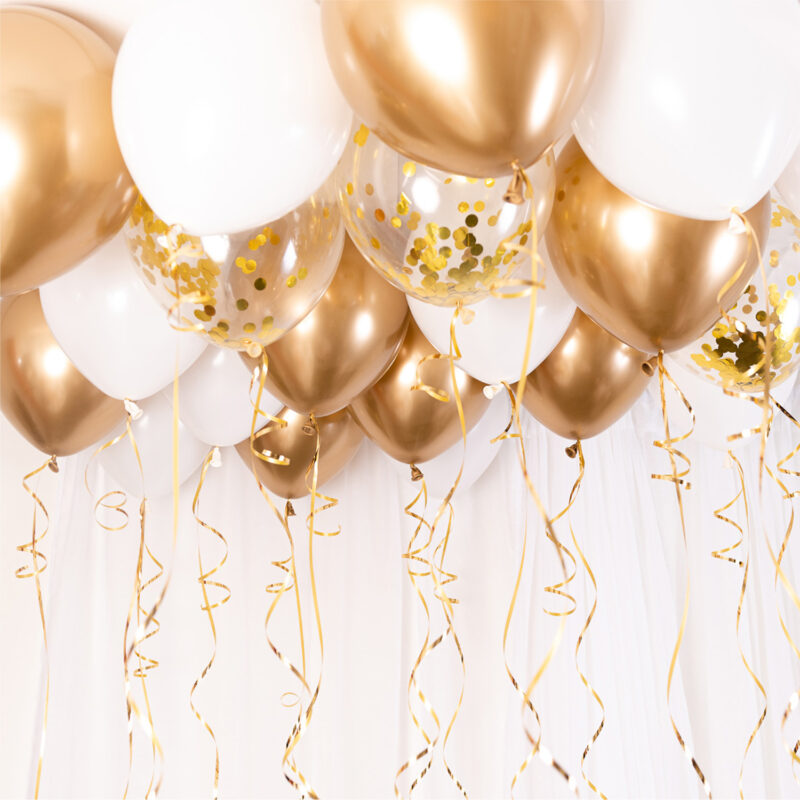 Takballonger Guld Chrome Kit