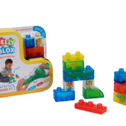 Jelly Blox Nybörjarkit – 11 mjuka och stretchiga byggklossar för kreativ och sensorisk lek. Perfekt startkit för barn från 2 år.