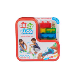 Jelly Blox Kreativ Byggklossar – 20 mjuka klossar med specialeffekter som sand, pärlor och stjärnor. Kreativ och sensorisk lek för barn från 2 år!