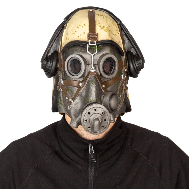 Gasmask Latexmask i flexibel latex med realistiska ventiler och remmar. Täcker hela ansiktet, one size för vuxna. Perfekt för Halloween, maskerader och postapokalyptiska teman.