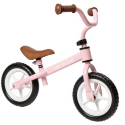 Jumping Bike Pink Nordic Hoj - 10″ balance bike with solid EVA tires, adjustable saddle and handlebars, silent wheels and sticker sheets. From 2 years, max 25 kg 